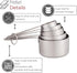 Stainless Steel Measuring Cups - 5 Piece Heavy Duty Set with Storage Ring
