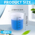 TKYZMS 4 Pack Cups,100ml Reusable Silicone Measuring Laundry Detergent Dispenser,Liquid Measuring Cups for Laundry