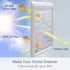 Volcanics 17.5 x 118 Inches Window Privacy Film Static Clings for Home Heat Control