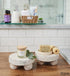 Set 2 Set Housewarming Gifts of Wood Display Stand Home Decor Display Risers Round Pedestal Bathroom Accessory Holder