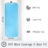 Yimobra Non Slip Bathtub Mat - 40 x 16 Inch, Extra Long Shower Mat with Drain Holes, Clear Blue