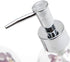 17oz Glass Soap Dispenser Bottle with Plastic Pump - Flower Design