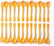Knork Eco Plant Based 24 Pack Reusable Bamboo Flatware Set, Orange
