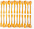 Knork Eco Plant Based 24 Pack Reusable Bamboo Flatware Set, Orange