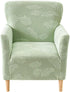 CRFATOP Stretch 1 Piece Chair Covers with Arms Printed Accent Chair Cover