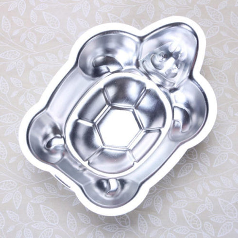 2 PCS Mini Small Aluminum Cake Mould - Turtle Shape Cake Pan Decorating Mould for Pudding Chocolate Jelly Tins Baking
