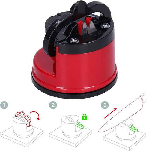 Knife Sharpening Tool, Knife Sharpener Manual Small High Hardness Countertop with Suction Cup for Knife for Scissor