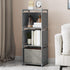 RIIPOO 3-Cube Closet, 4-Layer Versatile Storage Organizer Shelves for Bedroom Space-Saving Bookshelf | Compact Bookcase