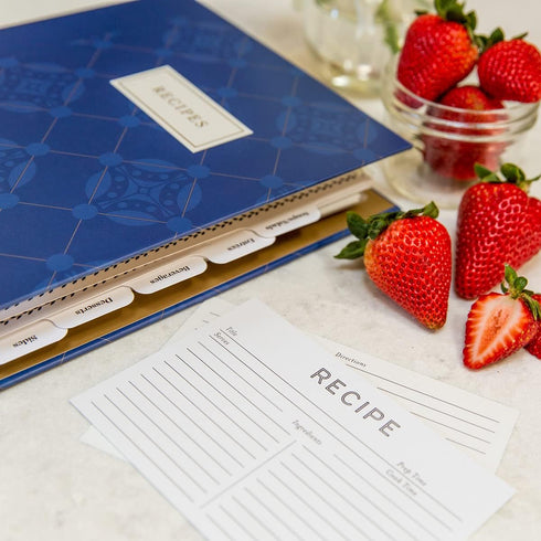 Jot & Mark Recipe Cards 5x7 Inches, Blank Double-Sided, 50 Count (Modern Minimal)