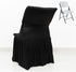 Efavormart Lifetime Folding Chair Cover Black Spandex Pleated Stretch Slipcover with Floor-Length Skirt, Also Fits