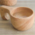 Nordic Style Wooden Cup, Handmade Natural Portable Wood Mug for Camping, Drinking Coffee, Tea, and Milk