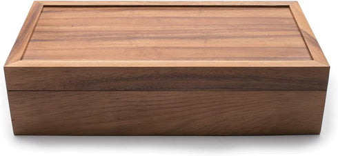 Rectangular Vauxhall Double Tea Box Ironwood Gourmet, Acacia Wood, Brown, 10 Compartment