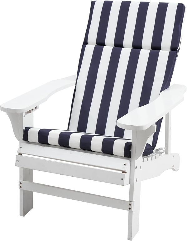 Adirondack Chair High Density Foam Cushions,High Back Outdoor Rocking Chair Cushion, Striped