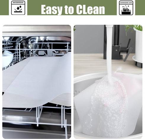 Non-Slip Silicone Small Baking Mat, Heat Resistant Refrigerator Pad, 11.8×15.7In (Translucent)