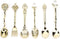 Fdit 6Pcs/Set Vintage Carved Coffee Spoon Teaspoon Retro Zinc Alloy Dessert Coffee
