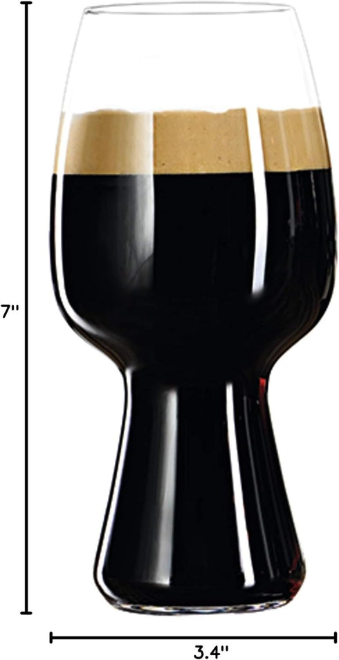 Spiegelau Craft Beer Stout Glass, European-Made Crystal Drinking Glasses, Set of 2, 21 oz
