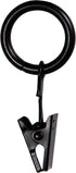 Kenney Petit Window Curtain Clip Rings - 14-Pack, Black