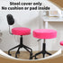 Dia.11-13" Pink,1 Count) SINOSSO Bar Stool Cover, Super Soft Velvet Round Stretchy Washable Dustproof Slipcover