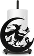 Halloween Paper Towel Holder, Black Witch Kitchen Decor Accessories for Home, Large Metal Stand for Countertop