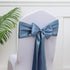 Satin Dusty Blue Chair Sashes Bows, 50 Pack 7x108 Inches Ribbons for Wedding Party, Restaurant, Banquet, Baby Shower