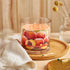 Sweet Peach Scented 3-Wick Candle in Glass Jar | 14.5oz Rustic Home Decor Novelty Candle | 60 Hour Burn Time