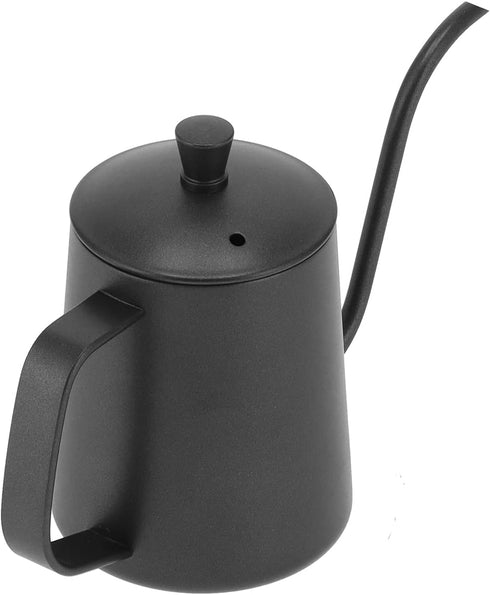 350ml Gooseneck Coffee Kettle - 304 Stainless Steel Tea Kettle for Stovetop, Long Spout, Black