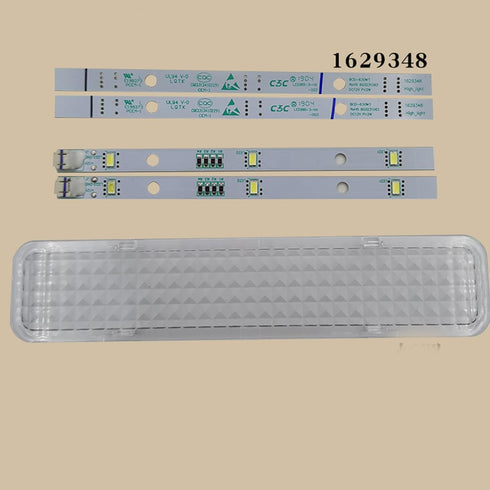 Refrigerator Freezer LED Light Board Bar and Cover Assembly for RONSHEN for HISENSE Refrigerator Led Light Strip E349766 MDDZ-162A 1629348 DC12V 2W