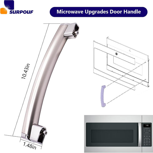 New Upgrade WB15X21101 Microwave Door Handle for GE Microwave PSA9120SF1SS, Replaces 3025571 AP5790530