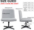 Armless Criss Cross Office Desk Chair Cover, Stretch Slipcover for Mid Back Wide Swivel Task Vanity Chair Protector
