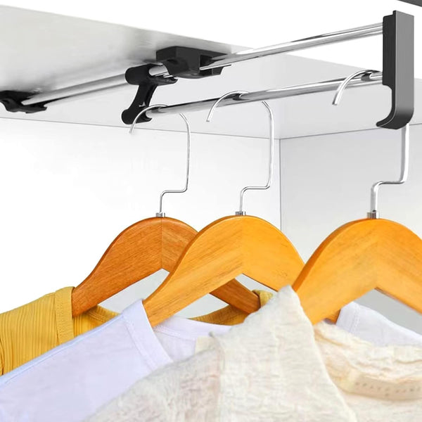 Autuwintor Closet Pull Out, Pull Out Shoe Rack for Closet with Screws,Retractable Wardrobe