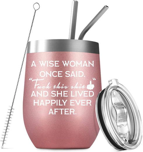Funny Gifts for Women - Unique Gifts for Mom, Wife, Sister, Best Friend, 12oz Wine Tumbler