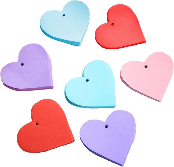 Mefuny 400 Pieces Heart Shape Paper Cutouts, 2.75 Inch Valentine Heart Confetti for Party Decorations