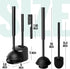 OSAMEDA 2 Pack 4 1 Set Set Pack in Toilet Brush and Plunger with Crevice Cleaning Brush, Toilet Plunger and Brush