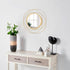 Gold Circular Art Mirrors for Wall, Classic Metal Iron Frame Decor for Living Room, Bedroom, Bathroom
