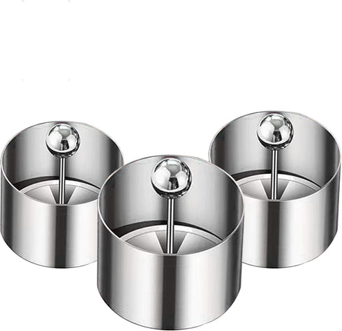 Set of 3 Round Stainless Steel Cake Rings, Mousse Cake Ring Mold with Press Set
