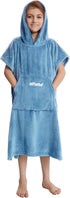 5-12 Hiturbo Kids Towel Changing Robe: Soft Plush Bath Towels - Warm Coral Fleece Hoodie - Swim Surf Poncho for Years