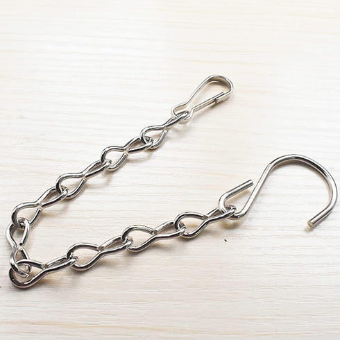 YINGFENG 10 Pack 9.5 Inch Silver Hanging Chains for Bird Feeders, Bird Houses, Planters, Lanterns, and Ornaments