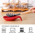 Nihow Ceramic Spoon Rest 4 Inch, Heat Resistant Utensil Holder for Kitchen Counter, Dishwasher Safe (Red)