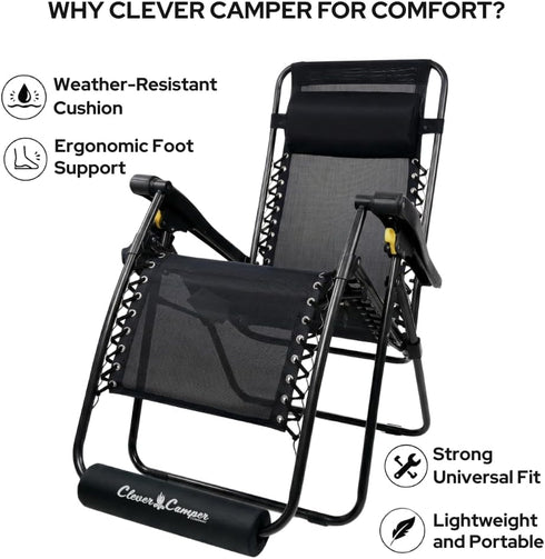 15.75" The Original Zero Gravity Chair Cushion for Foot Rest Allows You to Relax in Total Comfort Great for Antigravity