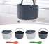 Microwave Rice Cooker Steamer, 2 L Microwave Cookware Set for Rice, Pasta, Vegetables, Non-Stick (Green)