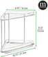 Countertop 2-Tier Counter mDesign Steel/Plastic Freestanding Corner Shelf Organizer with Storage for Bathroom, Vanity