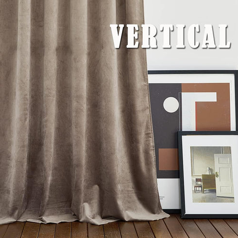 84 inches 52 84, 1 RYB Home Taupe Velvet Curtains Long for Bedroom, Super Soft Room Darkening Thermal Insulating Window