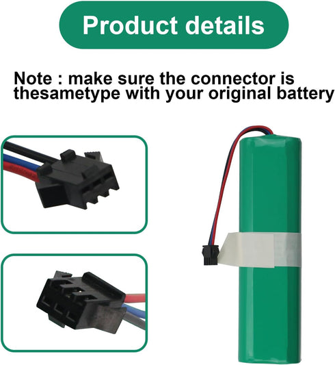 MULS 6000mAh Vacuum Battery Replacement for Coredy L900 L900W L900X Sweeping Robot Vacuum Cleaner with Tools