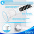 Spring Tension Rod, Adjustable 28 to 48 inches, Heavy Duty Curtain Rod for Bathroom, Windows, Door, White