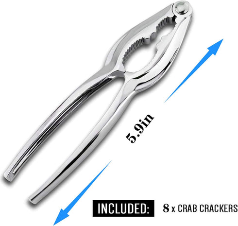 Set, 8 Pack Crab Crackers and Tools, Lobster Crackers, Seafood Crab Leg Cracker Tools, Nut Cracker