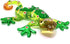 ZOOCRAFT Glass Gecko Figurine, Green Miniature Hand Blown Lampwork Animal Statue Decor