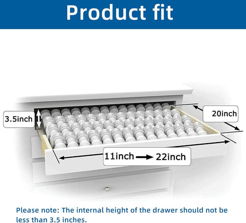 Spice Drawer Organizer, 8 Pcs Acrylic Drawer Spice Rack, Adjustable from 11" to 22", Space Black