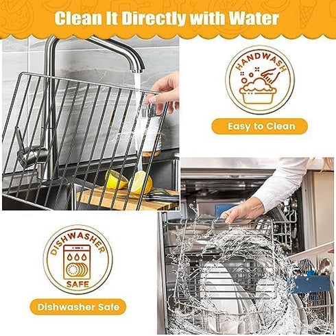 Air Fryer Rack for Ninja Foodi: 10 in 1 SP101 Digital Air Fryer Countertop Oven, Stainless Steel Accessories Baking Tray
