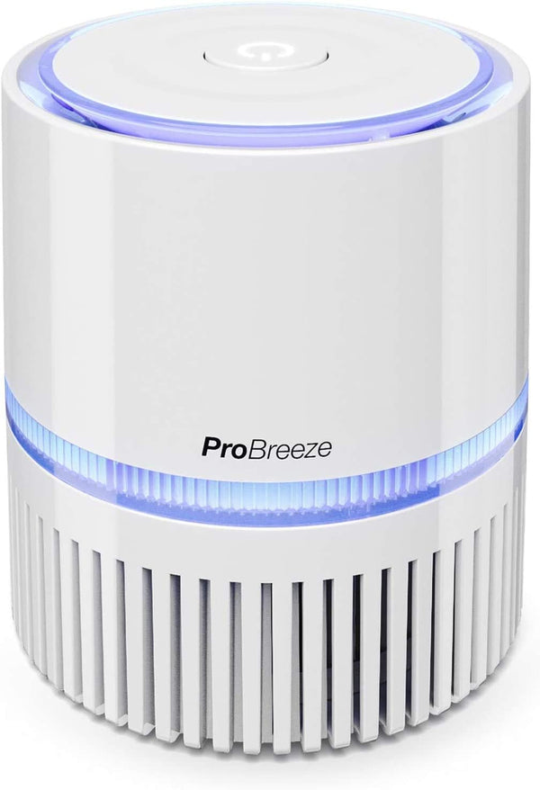 Pro Breeze Small Air Purifier HEPA - True HEPA Filter, 99.7% Smoke, Dust, Pollen, Desktop Air Purifier