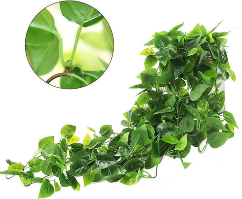 CEWOR 2pcs Fake Hanging Plants, 3.6ft Artificial Ivy Vine for Indoor Outdoor Home Decor (No Baskets)
